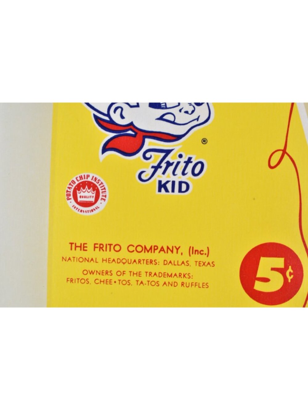 Vintage 1940’s Frito Kid Ta-tos Potato Chips Wax Bag Pre-Frito-Lay New Old Stock - Picture 5 of 10